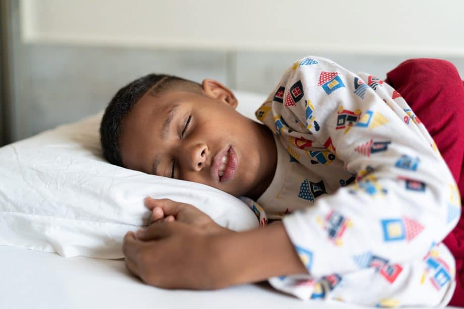 boy sleeping with mouth open